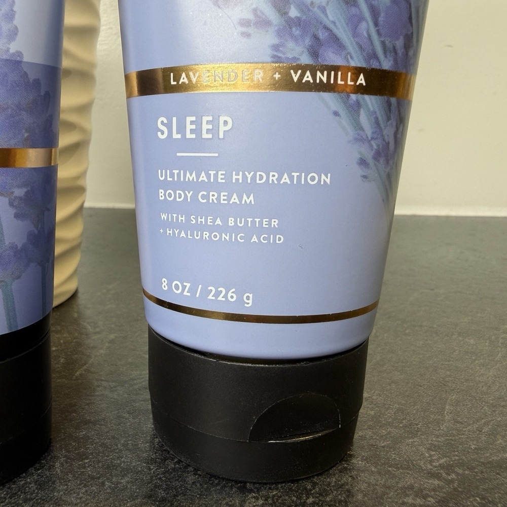NEW Bath & Body Works Aromatherapy SLEEP Lavender Vanilla Body Cream 8 & 2.5 oz - Picture 3 of 6
